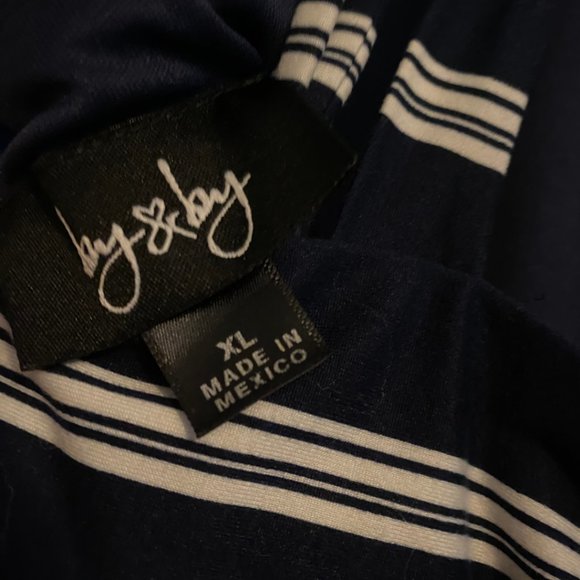 Navy and White Summer Dress - Picture 3 of 5